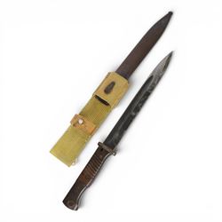 WWII German Third Reich K-98 bayonet North African Corps, marked 42ffe, 6026 to the  ricas...
