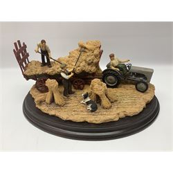 Two Country Artists figures, After the storm no CA831, limited edition 891/1750 and The Harvesters, limited edition 824/850, both with wooden base and certificates of authenticity