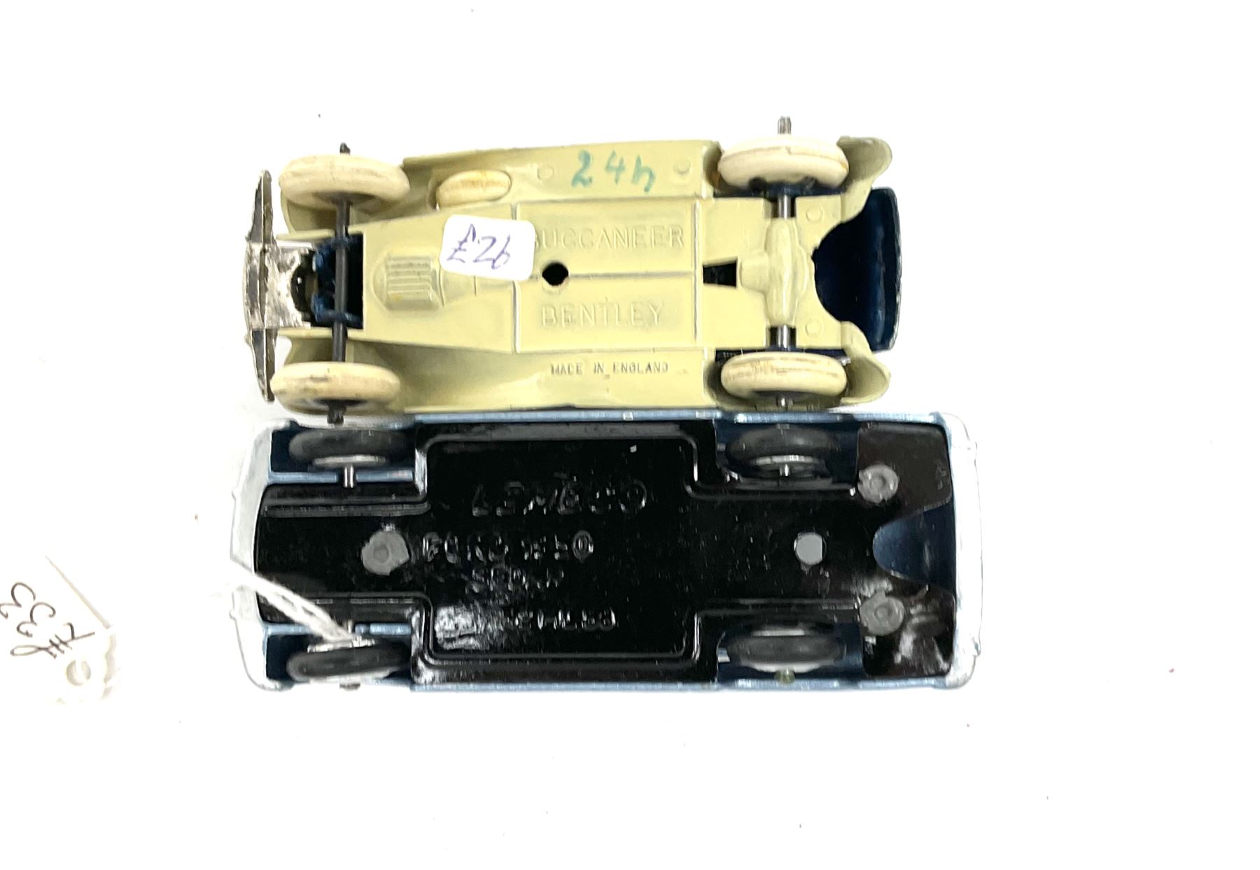 Various Makers - fourteen unboxed and playworn early die-cast models comprising seven by Kemlow/Automec including Pickfords Removal van, two grit spreaders and open back lorry; Buccaneer Bentley open top tourer; Betal friction-drive car and another; two Kembo cars; Lemeco Ford 1950 Sedan; and incomplete Lemeco Bristol 1939 tourer for assembly (14)