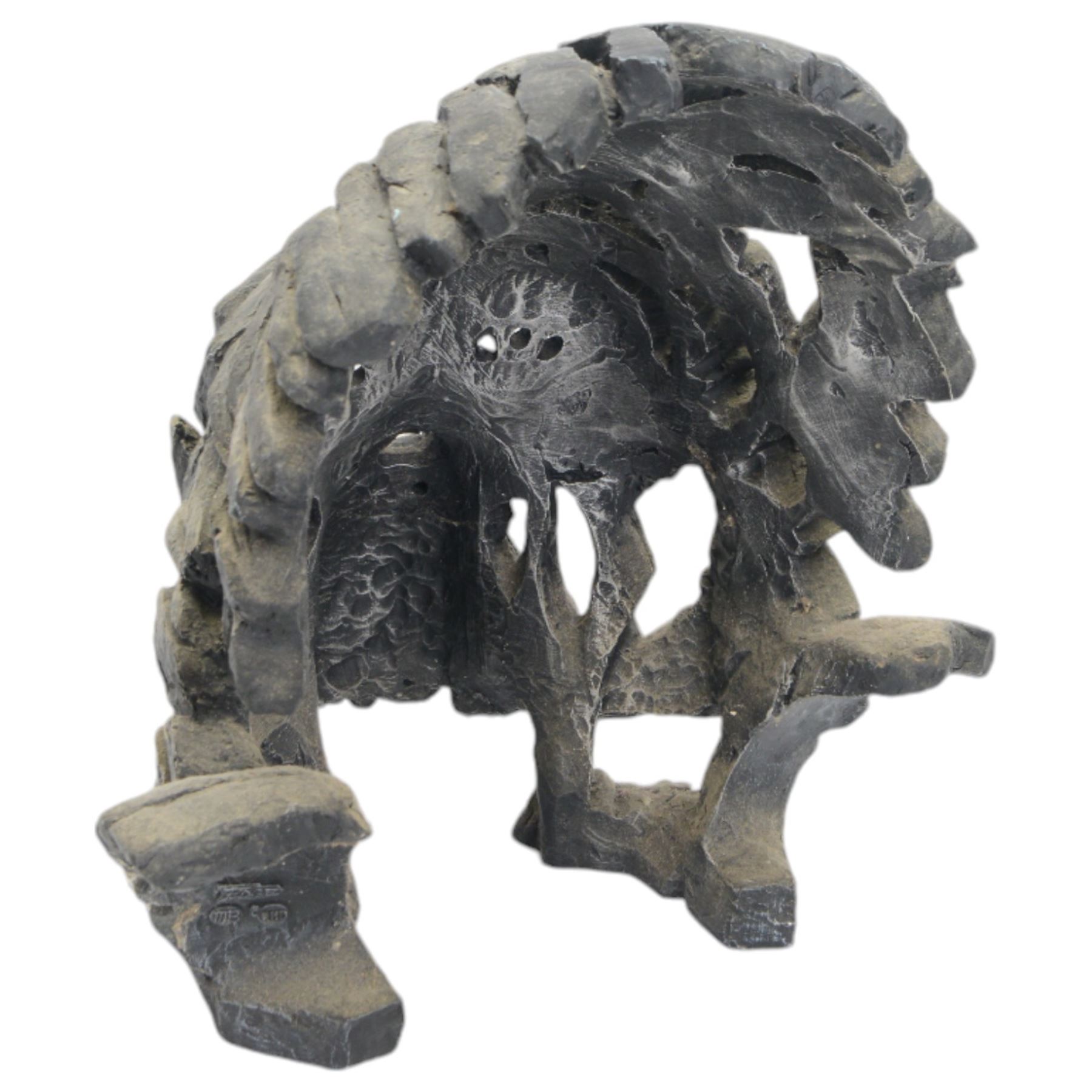 Matt Buckley, Edge sculpture, Gorilla composite bust, together with matching painting, bust H42cm 