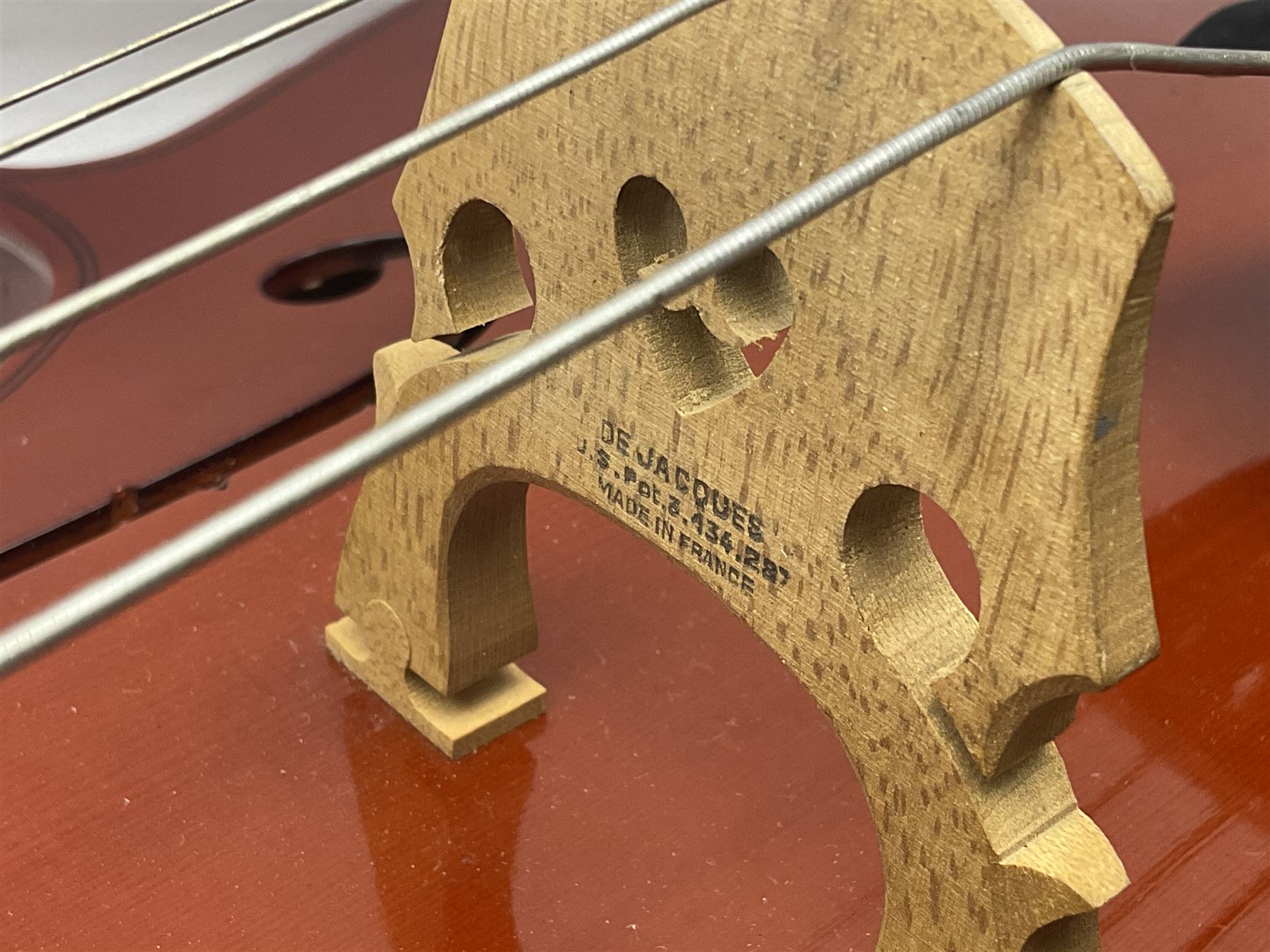 Gear4Music three-quarter sized cello with 70cm one-piece back and spruce top; bears maker's label; L112cm overall; in soft carrying case with Erich Steiner bow