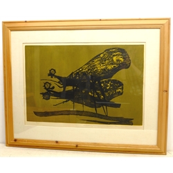  Tadek Beutlich (Polish/British 1922-2011): 'Two Fighting Insects', woodcut signed, titled and numbered 4/24 in pencil 56cm x 81cm  