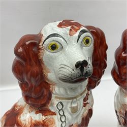 Pair Staffordshire style dogs, H26cm
