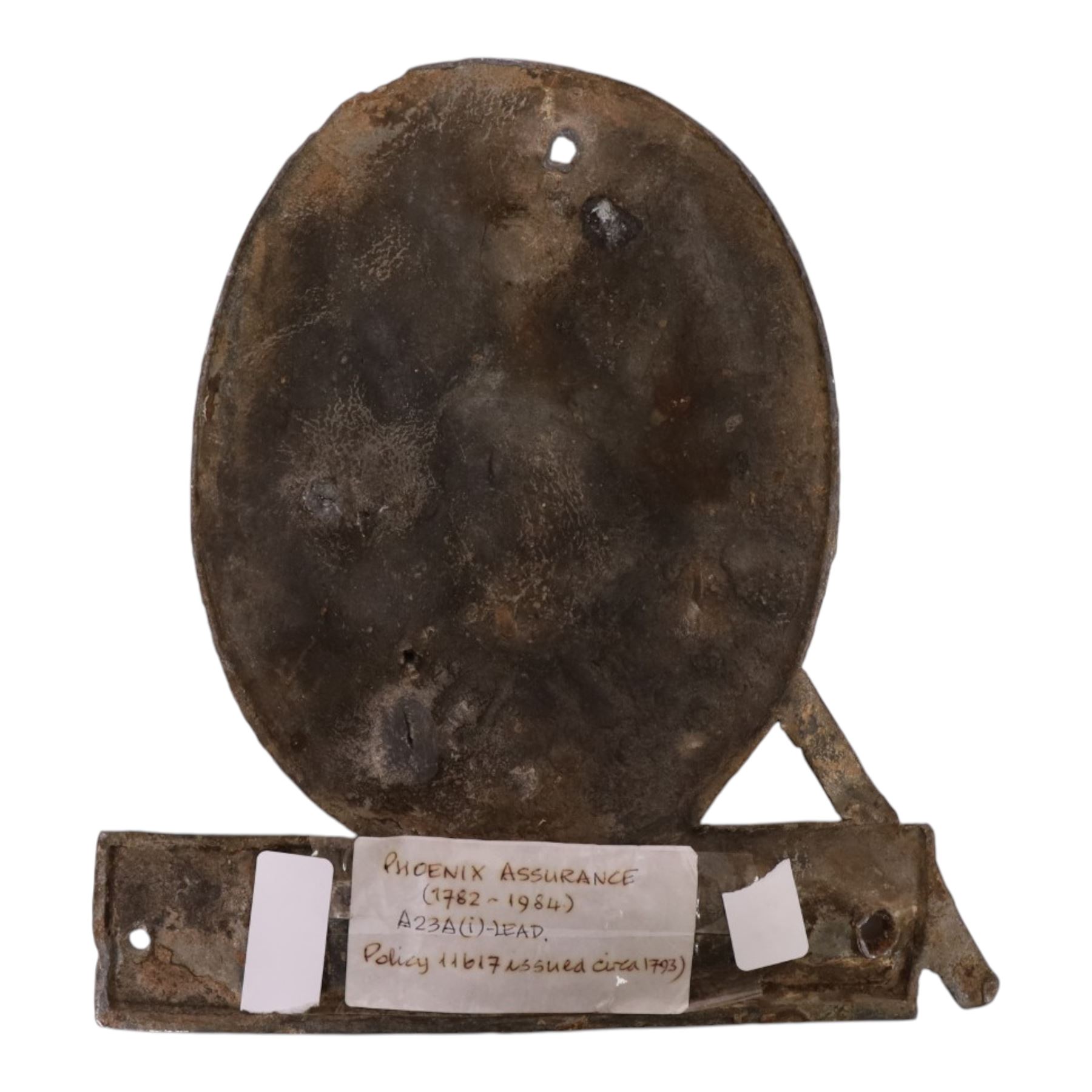 Phoenix Assurance Company Fire Mark, 1782-1984, Lead, JJ6J7, (lacking end of spear), H21cm