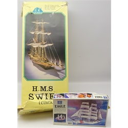  HMS Swift model Ship kit & 1/350 scale model of HMS Eagle both boxed (2)  