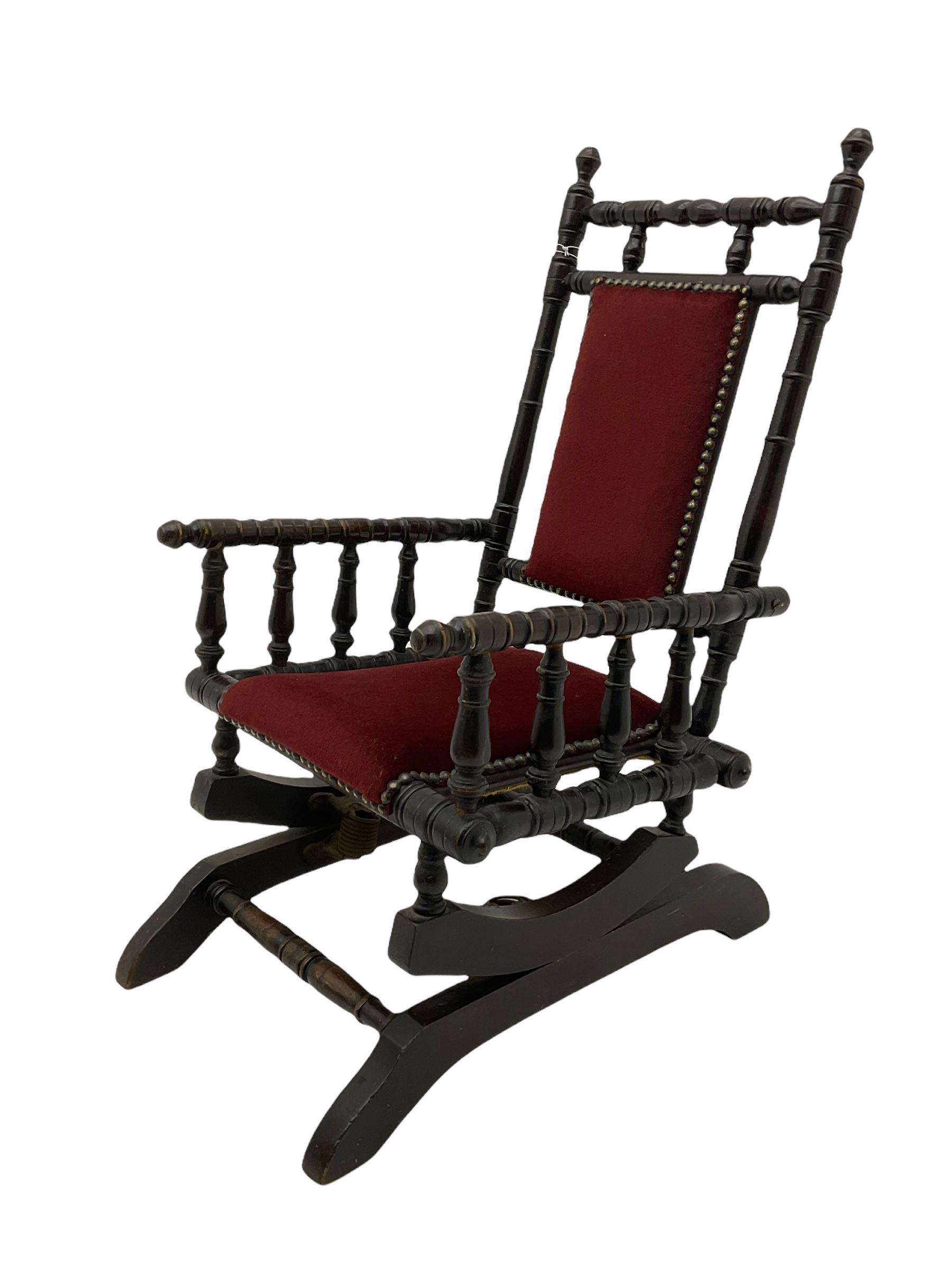 Late 19th century child's American rocking chair
