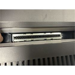 Nintendo 64 console, two controllers, games and accessories. Accessories to include the ‘Tremorpak’ and ‘Spook’ 2 Phono plugs and a S-VHS plug with adapter, both in original boxes. Games to include ‘Golden Eye 007’, ‘Doom 64’, ‘Killer Instinct Gold’, ‘Tetrisphere’, ‘F-1 World Grand Prix’, ‘Pilotwings 64’ and ‘Lylatwars’ with ‘Rumble Pak’, all with original boxes and instruction manuals. ‘Star Wars Episode I Racer’ game cartridge in Shadows of the Empire box. 