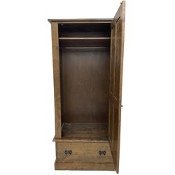 Laura Ashley - 'Garrat' chestnut single wardrobe, fitted with single panelled door over a deep drawer