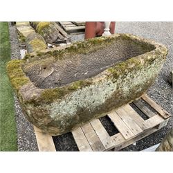 19th century rectangular deep stone trough - THIS LOT IS TO BE COLLECTED BY APPOINTMENT FROM DUGGLEBY STORAGE, GREAT HILL, EASTFIELD, SCARBOROUGH, YO11 3TX