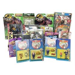 Fourteen carded action figures comprisin