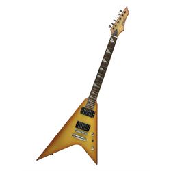 Shine offset V-shaped six string electric guitar, in fitted case