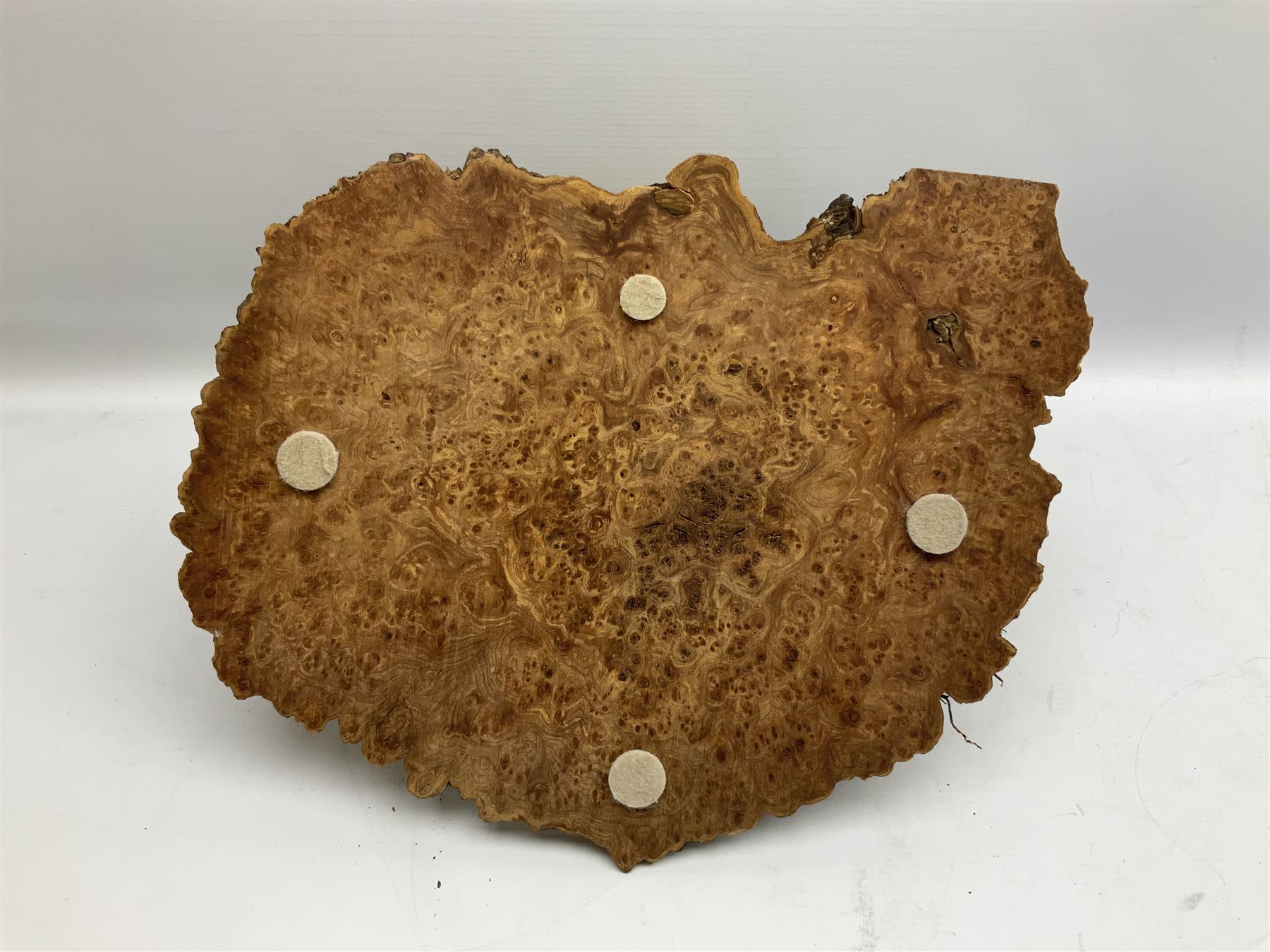 Sestrel brass cased ships gimbal mounted compass, fitted on a burrwood slab, serial no.5532, pat.no.586665 D19cm