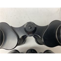Eight cased pairs of binoculars, to include Noctovist Mk II 8x30, Prinz 8x30, Steiner Bayreuth 8x30, Springfield H.F.P 8x26 etc