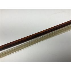 German nickel mounted pernambuco violin bow L74cm