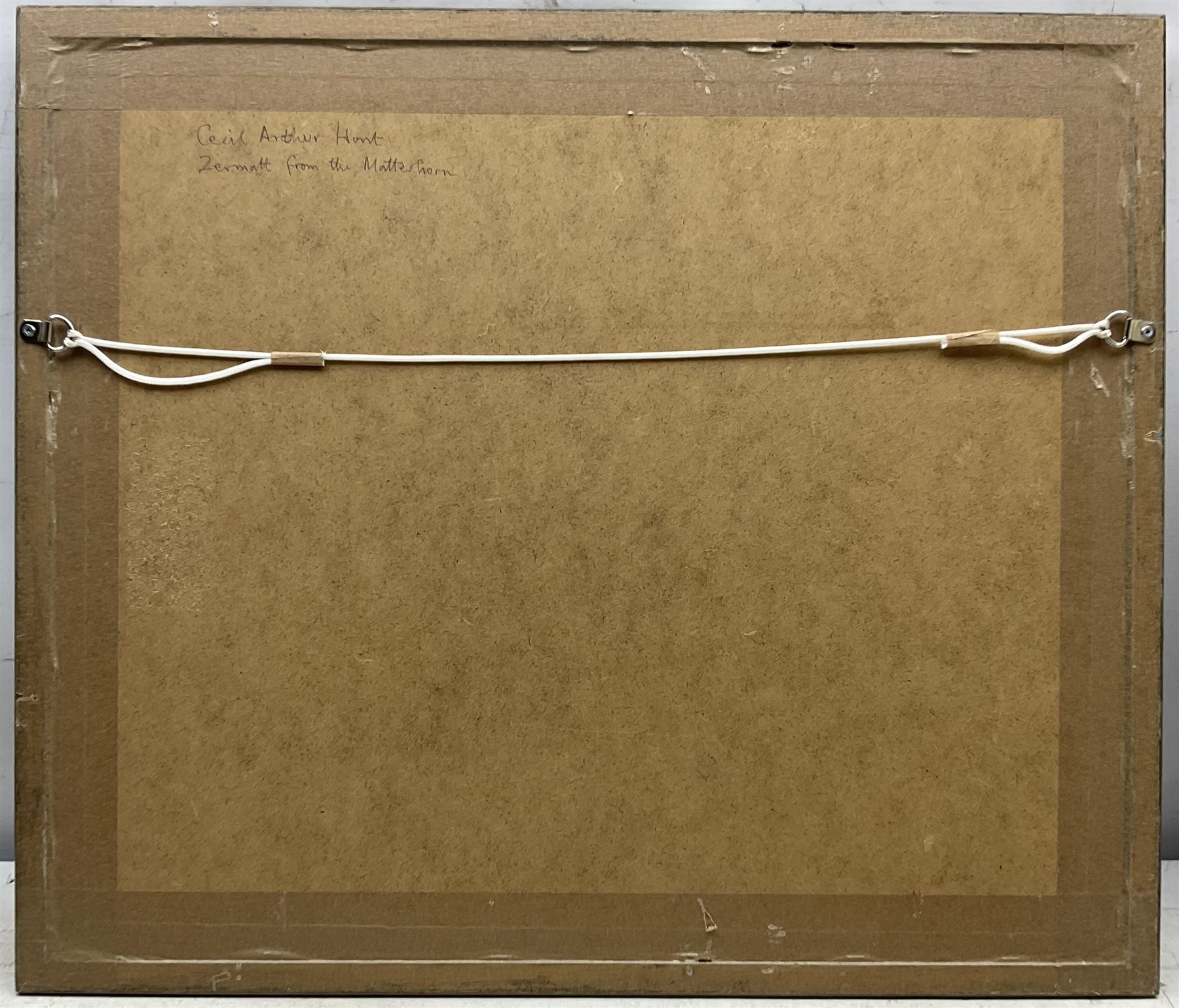 Cecil Arthur Hunt RWS RBA (British 1873-1965): 'Zermatt from the Matterhorn - Switzerland', watercolour signed and titled 25cm x 34cm