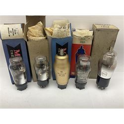 Collection of Mullard thermionic radio valves/vacuum tubes, including PY31, AMERTY 24A, FC13, CY1, AZ1 approximately 39 as per list, mostly boxed