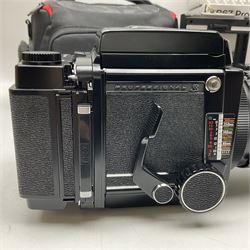 Mamiya RB67 Pro-S camera body, serial no. C559634, with 'Mamiya - Sekor C 1:3.8 f=90mm' lens, serial no. 75999, Mamiya RB 6x8 Pro-S 120 Roll Film Holder and Mamiya Polaroid back holder, with carry case and original boxes 