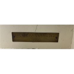 Laura Ashley Bramley range French style cream painted console table, single drawer, turned tapering supports 