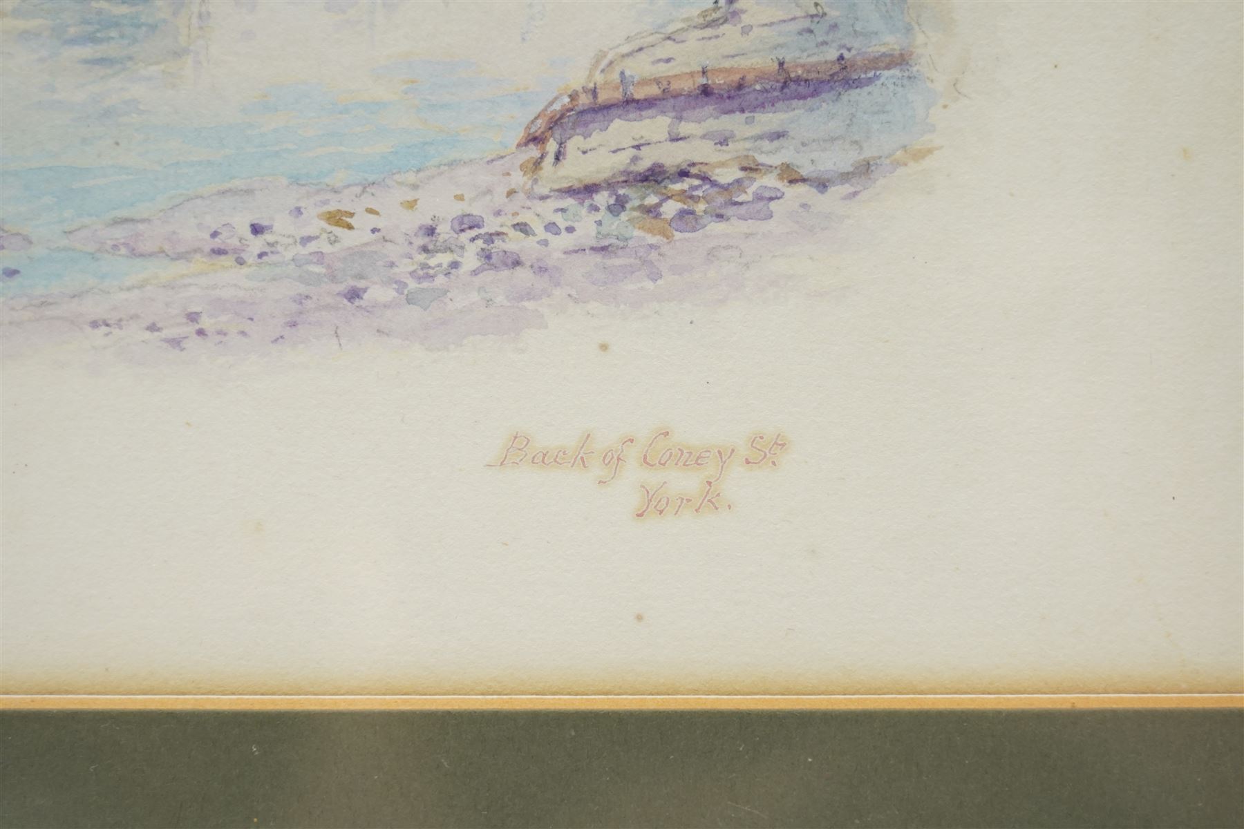 George Fall (British 1848-1925): 'Back of Coney St York', watercolour signed and titled 31cm x 24cm