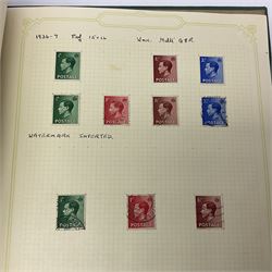 Great British Queen Victoria and later stamps, including perf penny reds, half penny 'bantam', King George V half crown seahorse, Queen Elizabeth II pre-decimal issues etc, housed in a green 'Windsor Album'