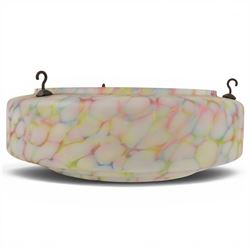 Three Art Deco glass flycatcher shades
