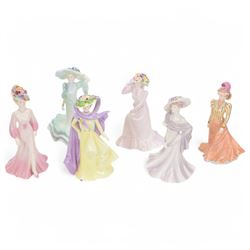 Coalport The Ascot Ladies set of six fig