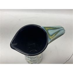 Moorcroft jug, of tapering form, decorated in the Calla Lily pattern by Emma Bossons, circa 2001, H24cm