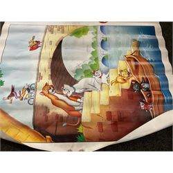 Ten large vinyl film posters, to include The Aristocats, Absolute Power, First Knight, etc 
