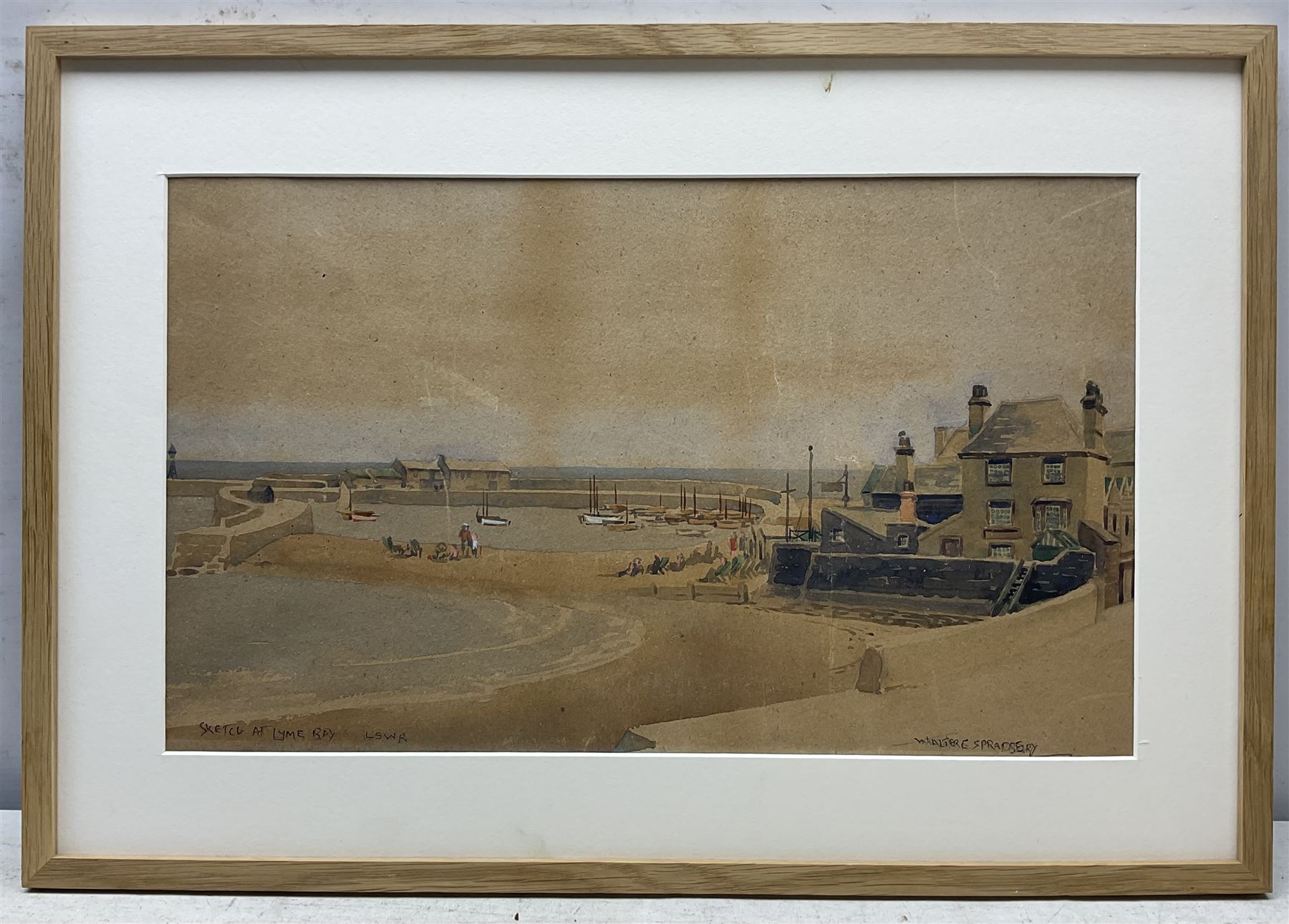 Walter Ernest Spradbery (British 1889-1969): Lyme Bay Devon for London & South Western Railway, watercolour signed and titled 26cm x 43cm