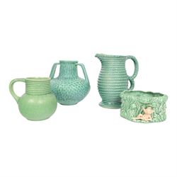 Bretby twin handled vase, together with Sylvac pixie bowl and two jugs