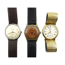  Vintage Everite steel manual wristwatch, Milus antimagnetic waterproof manual wristwatch and an Accurist quartz wristwatch  