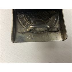 WW2 German Hitler Youth belt, the buckle marked 'Blut Und Ehre' and impressed RZM M/4/55 verso; and another Hitler Youth belt with similarly marked buckle (2)