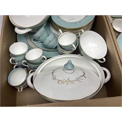 Large collection of Royal Doulton Melrose dinner wares and similar, in four boxes  
