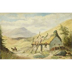 Circle of Letitia Marion Hamilton (Irish 1878-1964): The Thatched Barnhouse, oil on canvas inscribed verso 30cm x 45cm