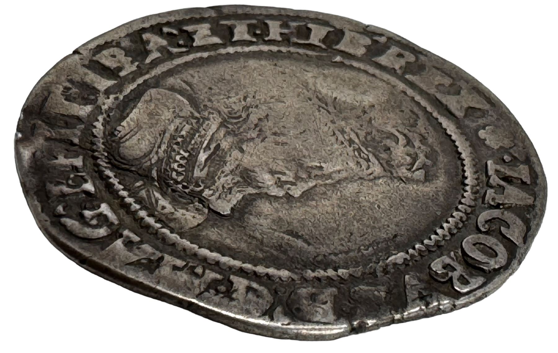James I Irish 17th century silver one shilling coin