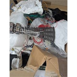 Collection of model railway control units, accessories and tools, including Lenz Digital Plus LZV100 with remote, H and M Electran Transistorised Power Unit, H and M Duette twin supply unit, motors, points, paints, Antex Soldering System, Flockit, etc, in three boxes