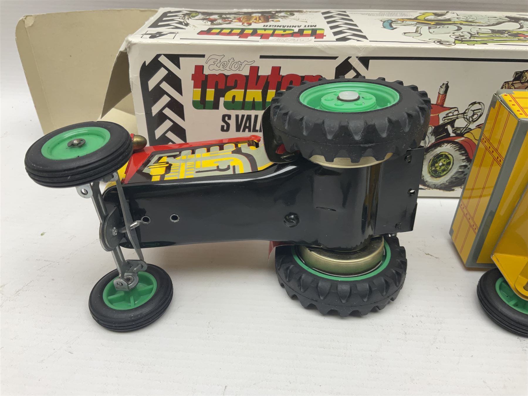 Kovap - eleven tinplate models to include Tractor and Trailer, Road Roller 1927, Moving Moneybox 1924, Hawkeye type B 1924, Boy on a Tricycle; all in original boxes 