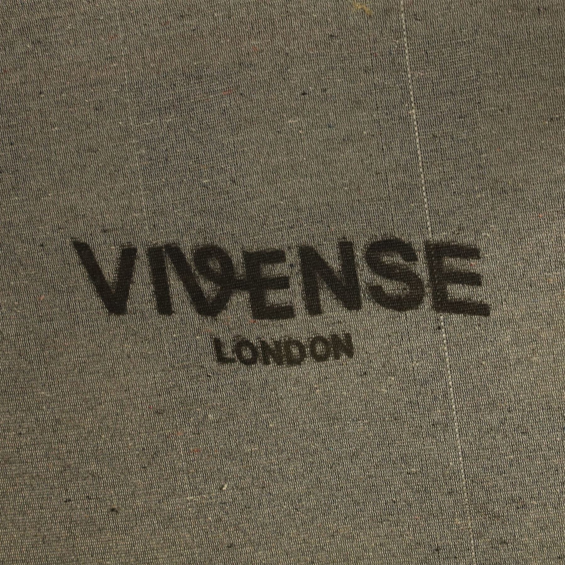 Pair of mid-20th century style chairs upholstered in terracotta fabric