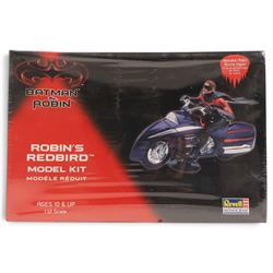 Six Batman model kits, comprising Revell Robin's Redbird, Ertl Snapfast Batmissile, Revell Batman Forever Batwing, Hasegawa Batgirl Figure, Hasegawa Mr Freeze Figure and Hasegawa Batman figure, all boxed