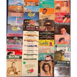 Mostly Jazz vinyl records including 'Stardust Hoagy Carmichael 16 Classics From The Old Music Master', 'Bing Crosby Crosby Classics Volume III', 'The Andrews Sisters Story', 'The Very Best Of The Andrews Sisters', 'The Unfamiliar Nat King Cole' etc, approximately 140 