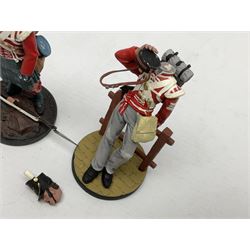 Ten various composition figures of French soldiers, possibly by Elastolin, H9cm; and eight lead figures of French soldiers; together with five modern metal figures of soldiers (23)