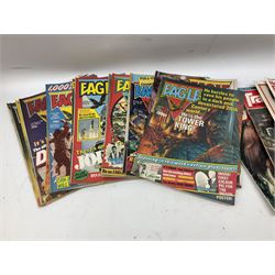Eagle Comic No.1 27 March 1982 to 19 March 1983, Tornado Comic No.1 to No.22 18 Aug 1979, and quantity of other comics, books, magazines etc