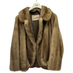 Ladies light brown short fur coat