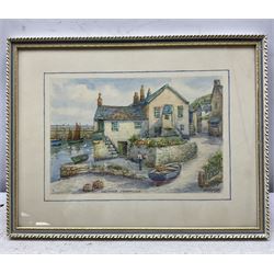 Thomas Herbert Victor (British 1894-1980): 'Mousehole', set of three watercolours signed and individually titled 18cm x 26cm (3)