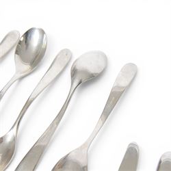 Alessi Nuovo Milano cutlery eight setting, designed by Ettore Sottsass