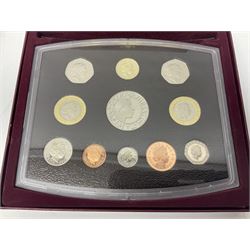 Four The Royal Mint United Kingdom proof coin collections, dated 2000, 2001, 2002 and 2003, all in display boxes with certificates