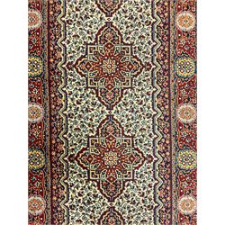 Persian Madras design rug, beige and red ground