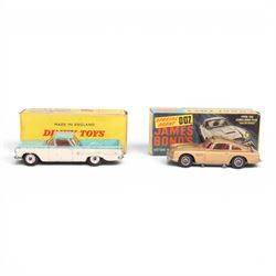 Corgi and Dinky diecast vehicles, comprising Corgi Toys no. 261 James Bond Aston Martin DB5, no. 1105 Carrimore Car Transporter, no. 229 Chevrolet Corvair and Man from UNCLE Oldsmobile Super 88, Dinky Toys no. 449 Chevrolet El Camino Pick Up Truck and Lady Penelope's Fab 1, four boxed
