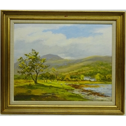  'Yorkshire Dales', oil on canvas board signed by Lewis Creighton (British 1918-1996) 39cm x 50cm  