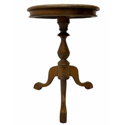 Georgian style mahogany pedestal table with ball and claw feet 